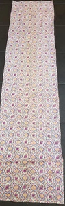 Vecchia sciarpa antica pianoforte da corsa tavolo paisley cotone 16 3/4"" x 67"" fatta a mano - Foto 1 di 4
