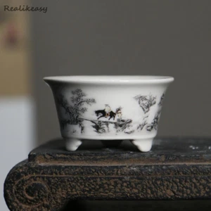 Creative Mini Ceramic Bonsai Chinese Style Flower Pots Home Desktop Flower Pot - Picture 1 of 6