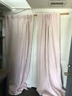 2 Pottery Barn Kids Pink Blackout Lined Curtain Panels 44x96" Cotton Linen Blend