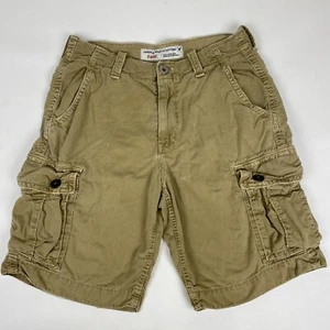 American Eagle Men's 31 Classic Cargo Shorts 100% Cotton Khaki Tan Pockets - Picture 1 of 9