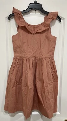Новый Crewcuts платье девочек размер 12 персиковый оборки подходит Расклешенный - Изображение 1 из 4