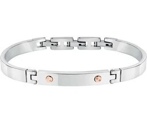 Bracciale Uomo Morellato In Acciaio Semirigido Piastra Centrale Personalizzabile - Imagen 1 de 2