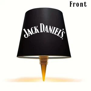 Lampada bottiglia Jack Daniel's Whiskey wireless colore oscurante nero ricarica USB vino - Foto 1 di 7