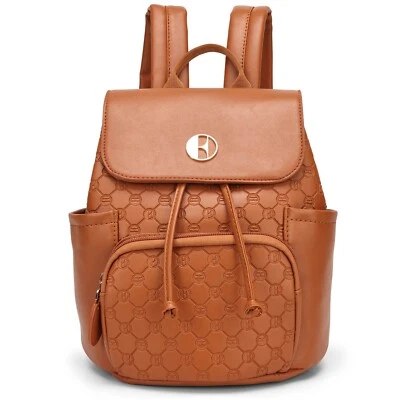 ELLE Compass 10L Vegan Leather Monogram Mini Backpack - Image 1 of 4