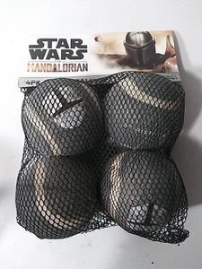 The Mandalorian TENNIS BALL STAR WARS Disney 4 Pack Gray Dog toys Lot - Picture 1 of 1