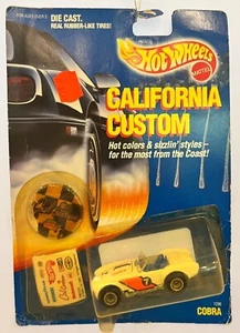 Hot Wheels California Customs Cobra 1296 White W/Blue Interior, Real Rider 1989  - Picture 1 of 7