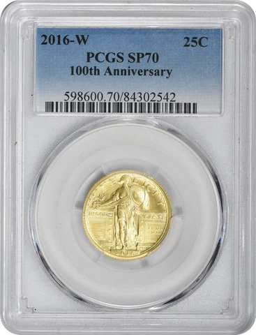 2016-W Standing Liberty Quarter Centennial Gold Coin SP70 PCGS Cover