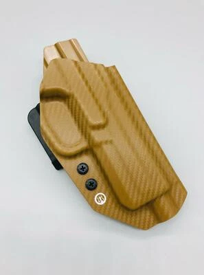 "HANDMADE" FN 510 / FN 545 Coyote Carbon Fiber OWB Holster w/ Speed Clips USA Veteran Made