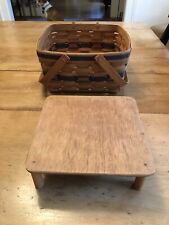 Longaberger Cake Basket JW Collection '92 Edition Swing Handles w/Cake Stand