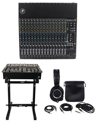 Mackie 1604VLZ4 16-Ch Compact Analog Mixer w/ 16 ONYX Preamps+Stand+Headphones - Image 1 of 4