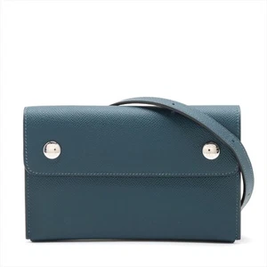 Hermès Hermès snap Togo Veau Epsom BLUE DE PLUS Silver Metal Fittings W: 2024 - Picture 1 of 9
