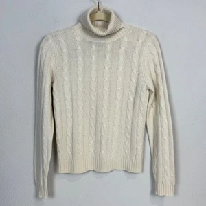 Grace Rollkragenpullover Kaschmir Elfenbein Zopfmuster S - Bild 1 von 9