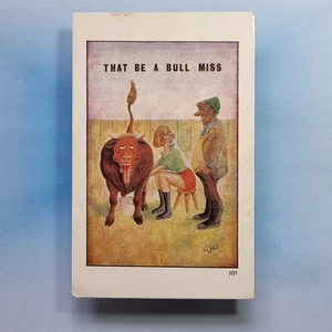 Postal Saucy Comic 1975 Milk Maid Shorts Bull Sapphire Publications - Imagen 1 de 2
