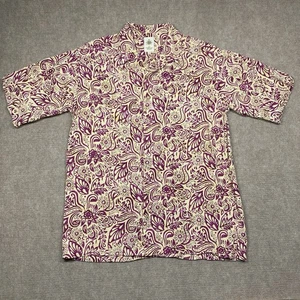The Territory Ahead Hemd Hawaii Herren Large Tall LT Lila Blumen Kurzarm - Bild 1 von 9
