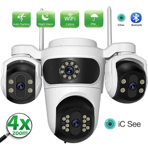 WIFI Camera Four Lens PTZ Camera Human Detection Security CCTV Surveillance - Picture 1 of 4
