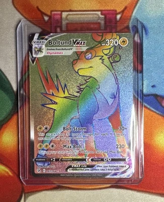 Pokémon TCG Boltund VMAX 267/264 Fusion Strike Rainbow Secret Rare - NM 🌈 💎 - Image 1 of 3