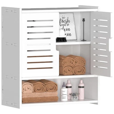 Bathroom Wall Cabinet, Wall Mounted Medicine Cabinet White Over The Toilet St... - Image 1 of 4