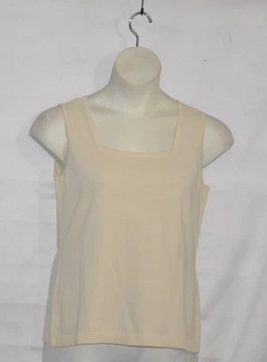 Joan Rivers Wardrobe Builders Square Neck Sweater Tank Size S Ivory - Image 1 of 2