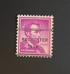 Rochester, New York Type 247 DLE Precancel - 4 cents Lincoln - U.S. #1036 - NY - Picture 1 of 1
