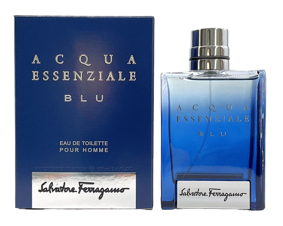 ACQUA Essenziale BLU por Salvatore Ferragamo para hombre 3,4 OZ EDT NUEVO EN CAJA auténtico Foto 1 de 1