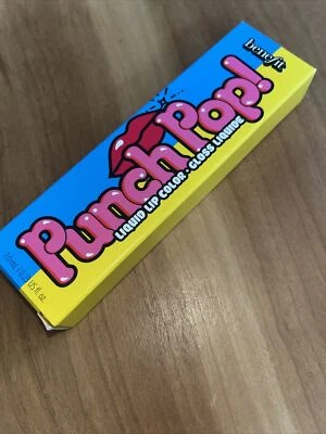 Benefit Punch Pop Liquid Lip Color Gloss CHERRY 0.23 oz / 7 mL Full Size NEW - Image 1 of 3