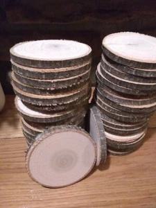 60 piece 2.5"- 3" poplar Log Slices Wood Disk Wedding Centerpiece Christmas - Picture 1 of 2