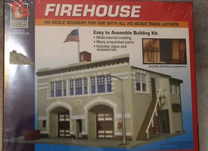 NEW HO Walthers/Life-Like Trains Firehouse Scenery Kit #433-1390 Fire Station - Picture 1 of 1