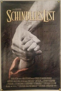 PÓSTER ORIGINAL DE UNA HOJA DE SCHINDLER DS LISTA DE STEVEN SPIELBERG 1993 - Imagen 1 de 1