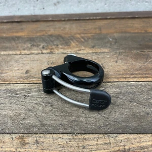 Vintage GT Seatpost Clamp 32 Mm Black Collar Alloy Mountain Bike Quick Release - Picture 1 of 12
