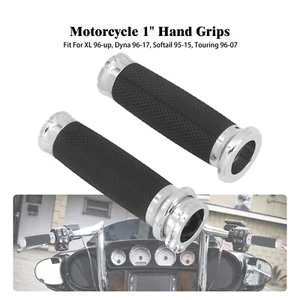 1" 25mm Motorcycle Handlebar Hand Grips For Harley Road Glide Softail Sportster - Picture 1 of 17