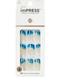 KISS IMPRESS PRESS ON NAILS ONE STEP MANICURE ALL SUMMER LONG NAILS & ACCENTS - Picture 1 of 11