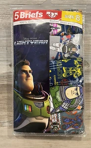 Disney Pixar LIGHTYEAR Boy's Size 8 Cotton 5-Pack Brief Underwear BUZZ New - Picture 1 of 2