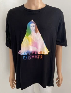 Black XXL Shirt w Katy Perry Prismatic World Tour Pattern 2014 Music Singer Tee - Bild 1 von 10