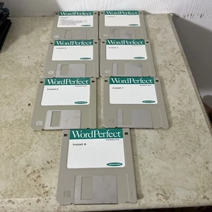 Word Perfect Windows Version 6.0 Set of 7 Floppy 3-1/2" Disks ~ Missing #6 - Picture 1 of 4
