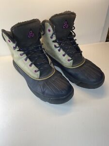 Nike Lunarstorm Boots 417724-400 Womens Size 10 Black Beige Pink