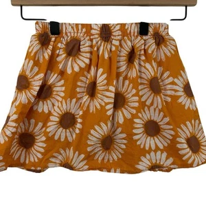 Carters Kids Floral Pull On Pleated Shirt Skort Gold Brown Boho School Size 6/6X - Picture 1 of 6