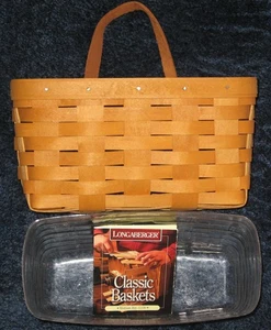 Longaberger Hanging Medium KEY Basket with Plastic Protector Free Ship ! - Picture 1 of 6