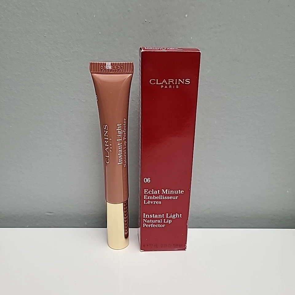 Clarins Natural Lip Perfector 06 Rosewood Shimmer 0.35oz NEW IN BOX - Image 1 of 1