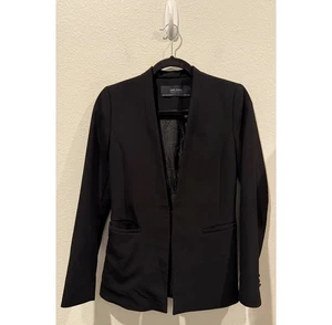 Blazer ZARA Basic Negro Ajustado Cierre Gancho Talla XS - Imagen 1 de 5