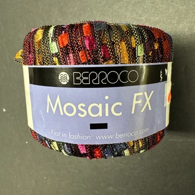 Hilo de cinta para escalera de ferrocarril Berroco MOSAIC FX #4603 multicolor rosa rojo azul Foto 1 de 4