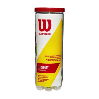 Wilson Tennis Balls Brand NEW Championship Extra Duty - 3 Ball Can