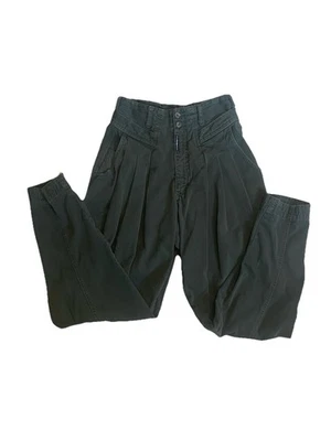 Pantalones Cavaricci Vintage Z Talla 28 Cintura Alta Plisados Pierna Cónica Paracaídas Años 80 Foto 1 de 4