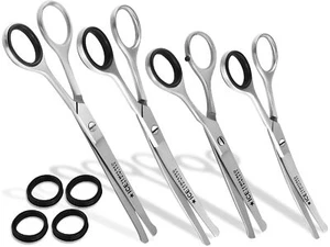 Zestaw nożyczek do włosów dla psów nożyczki do futra nożyczki dla psów nożyczki do włosów dla psów 4-częściowe - Zdjęcie 1 z 9