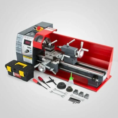 Mini High Precision Bench Top Digital Variable Speed Metal Gears Metal Lathe - Image 1 of 4