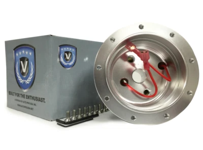 Silver 9 Hole Steering Wheel Hub Adapter for 1967 Ford Truck & 1966-1972 Bronco - Image 1 of 2