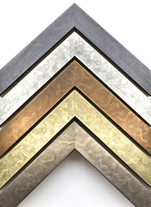 Modern Steel Wood Picture Frame Contemporary Distressed Gold Silver Brass Copper - Picture 1 of 13