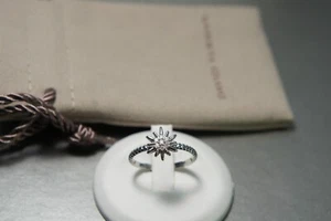 David Yurman Starburst Petite Diamond Pave 925 Sterling Silver Ladies Ring 7 US - Picture 1 of 6