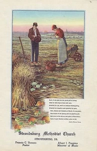 Worship Leaflet - Stroudsburg Methodist Church - Thanksgiving Service - Nov 1949 - Picture 1 of 4
