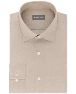 Michael Kors Airsoft Non-Iron Dress Shirt Almond Beige Size 18.5x36/37 MSRP $90 - Picture 1 of 1