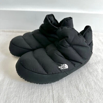 The North Face ThermoBall Traction Bootie Youth Eco Puffer Shoes Black 1 - Image 1 of 4